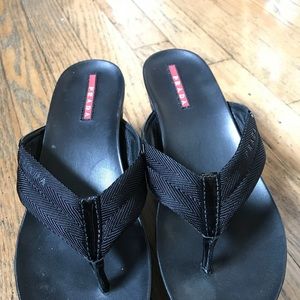 Prada platform sandals size 37.5. Worn twice